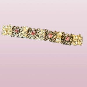 Handmade barrette with Swarovski crystals - New